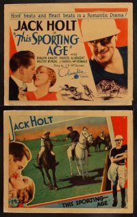 9p495 THIS SPORTING AGE 8 LCs '32 Jack Holt, Hardie Albright, Nora Lane, cool polo horse images!