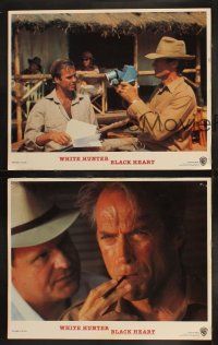 9p536 WHITE HUNTER, BLACK HEART 8 LCs '90 super close up of Clint Eastwood as director John Huston!