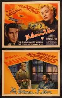 9p551 WOMAN I LOVE 8 LCs '37 cool images of Paul Muni & gorgeous Miriam Hopkins in World War I!
