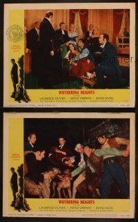 9p843 WUTHERING HEIGHTS 3 LCs R55 Laurence Olivier is torn with desire for Merle Oberon!
