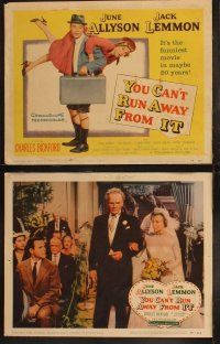 9p553 YOU CAN'T RUN AWAY FROM IT 8 LCs '56 Jack Lemmon & Allyson in remake of It Happened One Night!