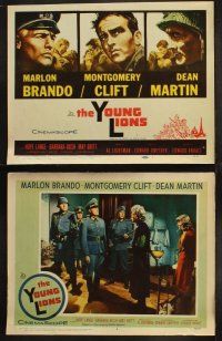 9p556 YOUNG LIONS 8 LCs '58 Marlon Brando, Dean Martin, Montgomery Clift, May Britt, Lee Van Cleef!