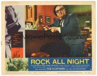 9r078 ROCK ALL NIGHT LC #8 '57 c/u of Mel Welles as Sir Bop using breadsticks as drum sticks!