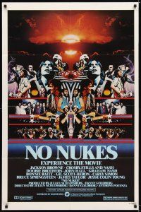 9r047 NO NUKES 1sh '80 Jackson Browne, Crosby Stills & Nash, The Doobie Brothers, rock & roll!