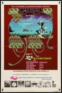 9r057 YESSONGS 1sh '75 directed by Peter Neal, great art by Roger Dean, Yes, rock & roll!