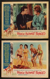 9r062 BEACH BLANKET BINGO 8 LCs '65 Frankie Avalon & Annette Funicello, sexy teens!