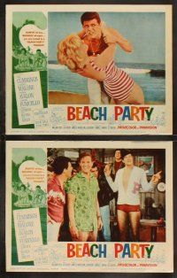 9r063 BEACH PARTY 8 LCs '63 Frankie Avalon & Annette Funicello, surfing & romance!