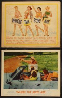 9r071 WHERE THE BOYS ARE 8 LCs '61 sexy Connie Francis, Dolores Hart, Yvette Mimieux & Prentiss!