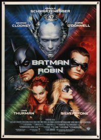 9s136 BATMAN & ROBIN Italian 1p '97 Clooney, O'Donnell, Schwarzenegger, Thurman, Silverstone