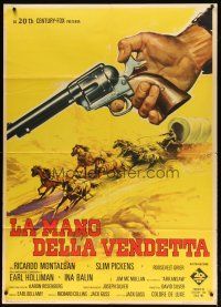 9s164 DESPERATE MISSION Italian 1p '69 Joaquin Murieta, cool different art of revolver & horses!