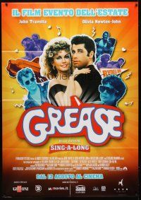 9s199 GREASE advance Italian 1p R10 John Travolta & Olivia Newton-John in a most classic musical!