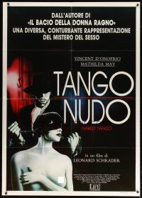9s240 NAKED TANGO Italian 1p '91 Vincent D'Onofrio, sexy naked Mathilda May, Cecchini art!
