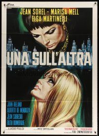 9s246 ONE ON TOP OF THE OTHER Italian 1p '69 Lucio Fulci, Casaro art of sexy Martinelli & Mell!