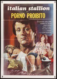 9s251 PARTY AT KITTY & STUD'S Italian 1p '80 top-billed Sylvester Stallone in sleazy sex movie!