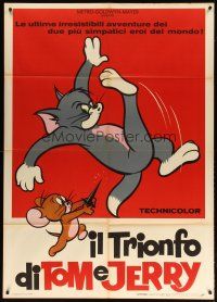 9s297 TOM & JERRY Italian 1p '64 Hanna-Barbera, great cartoon cat & mouse artwork!
