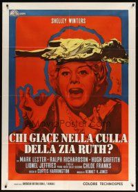 9s311 WHO SLEW AUNTIE ROO Italian 1p '74 different art of mad Shelley Winters by Enzo Nistri!