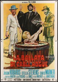 9s016 BALLAD OF CABLE HOGUE Italian 2p '70 Sam Peckinpah, art of sexy Stella Stevens in wash tub!