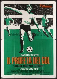 9s055 IL PROFETA DEL GOL Italian 2p '76 biography of legendary soccer player Johan Cruyff!