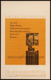 9s347 BIG BOUNCE WC '69 Ryan O'Neal & sexiest Leigh Taylor-Young in a groovy black comedy!