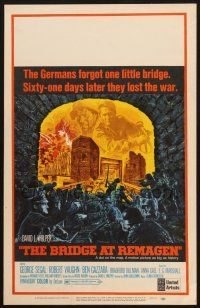 9s363 BRIDGE AT REMAGEN WC '69 George Segal, the Germans forgot 1 little bridge!