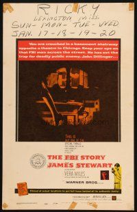 9s407 FBI STORY WC '59 great images of detective Jimmy Stewart & Vera Miles!