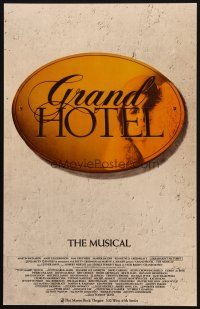 9s435 GRAND HOTEL THE MUSICAL stage play WC '89 based on the movie of the same name!