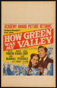9s463 HOW GREEN WAS MY VALLEY WC R46 John Ford, cool montage of entire cast, Best Picture 1941!