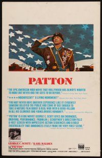 9s554 PATTON WC '70 General George C. Scott, Franklin J. Schaffner World War II classic!
