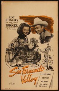 9s583 SAN FERNANDO VALLEY WC '44 Roy Rogers riding trigger & with pretty Dale Evans!