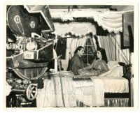 9t059 ADAM HAD FOUR SONS candid 8x10 still '41 Warner Baxter & Fay Wray being filmed in bed, Legacy!