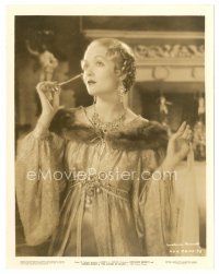 9t312 AFFAIRS OF CELLINI 8x10 still '34 close up of beautiful Constance Bennett in cool robe!