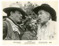 9t314 ALAMO 8x10 still '60 great close up of John Wayne & Chill Wills singing!