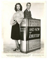 9t068 AND NOW TOMORROW candid 8x10 still '44 Alan Ladd & Loretta Young by giant title book!