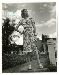 9t326 ANITA LOUISE 8x10 still '40s great smiling portrait with purse & hand on hip by Allen Burg!