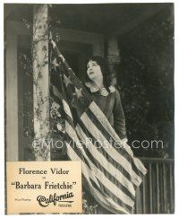 9t341 BARBARA FRIETCHIE deluxe 7.5x9.25 still '24 portrait of Florence Vidor with American flag!