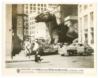 9t349 BEAST FROM 20,000 FATHOMS 8x10 still '53 Ray Bradbury, fx image of monster on city street!