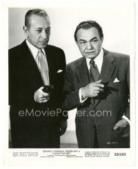 9t401 BULLET FOR JOEY 8x10 still '55 close up of George Raft with gun & Edward G. Robinson!