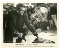 9t405 BULLITT 8x10 still '69 great close up of Steve McQueen with gun kneeling over dead body!