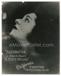 9t478 DOLL'S HOUSE 7.5x9.5 still '22 portrait of Alla Nazimova by Rice, Henrik Ibsen's story!