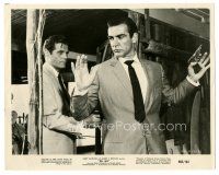 9t489 DR. NO 8x10 still R65 close up of Jack Lord holding gun on Sean Connery as James Bond!
