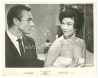 9t492 DR. NO 8x10 still R66 Sean Connery as James Bond close up with sexy Eunice Gayson!