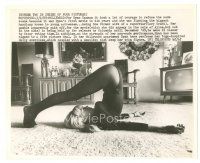 9t497 DYAN CANNON 8x10 still '69 sexy close up doing her daily yoga-inspired exercises!