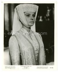 9t505 EL CID 8x10 still '61 Anthony Mann, close up of Sophia Loren in great ceremonial robe!