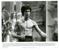 9t511 ENTER THE DRAGON 7.75x9 still '73 Bruce Lee kung fu classic, best close up with scratches!