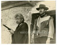 9t524 FISTFUL OF DOLLARS 8x10 still '67 Sergio Leone, c/u of Clint Eastwood by Jose Calvo w/ gun!