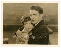 9t531 FOUR WALLS 8x10 still '28 great close up of John Gilbert holding scared Joan Crawford!
