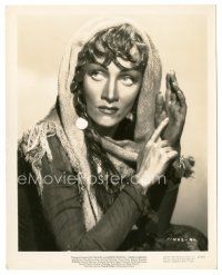 9t565 GOLDEN EARRINGS 8x10 still '47 close up of gypsy Marlene Dietrich touching her hand!