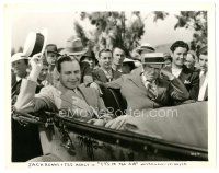 9t645 IT'S IN THE AIR 8x10 still '35 Jack Benny & Ted Healy in cool convertible car!