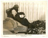 9t675 KLONDIKE ANNIE 8x10 still '36 reclined sexy Mae West in elaborate dress & feathered hat!