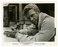 9t705 LOVE WITH THE PROPER STRANGER 8x10 still '64 great close portrait of Steve McQueen w/ pipe!